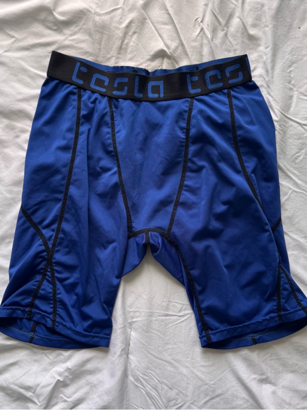 Tesla Men's Athletic Boxer Briefs - Royal Blue with Black Trim